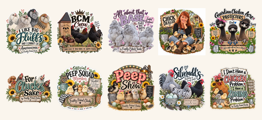 The Peep Pack - 10 Fun Chicken Stickers Pack #3